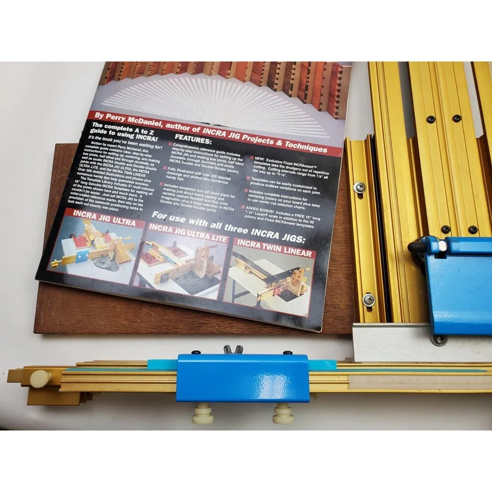Incra Jig Fence Positioner Template Woodworking Router Dovetails Box Joint Books